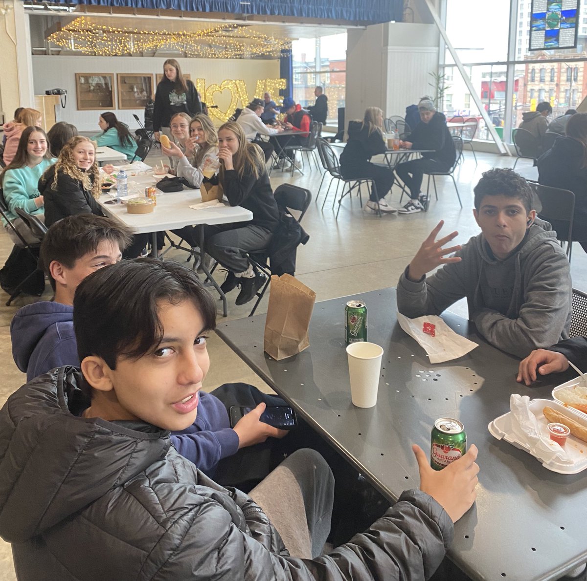MsCpalmieri's tweet photo. @STAFlames foods trip to @CoventMarket and @ImagineCinemas to experience some food and culture https://t.co/TeJY2FC0Hg