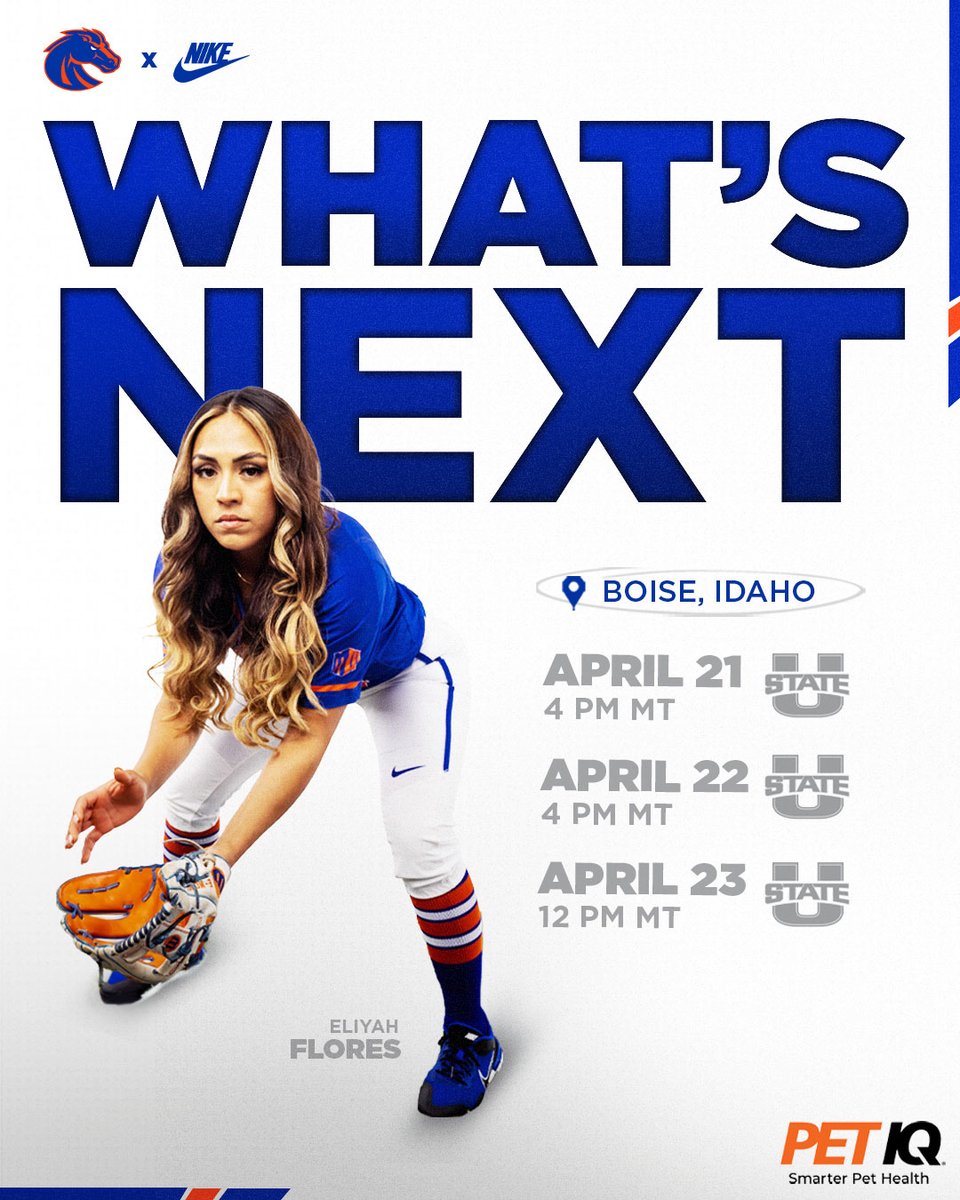 3⃣ at home this weekend! 

4/21: Wear ⚪️ for a $3 ticket

4/22: Boise St Softball Alumni get in free and family members get $3 tickets 

4/23: Bark in the Park: The first 75 fans get a Boise State dog bandana (Register Below) ⬇️

🔗: boi.st/barkinthepark

#BleedBlue #WhatsNext