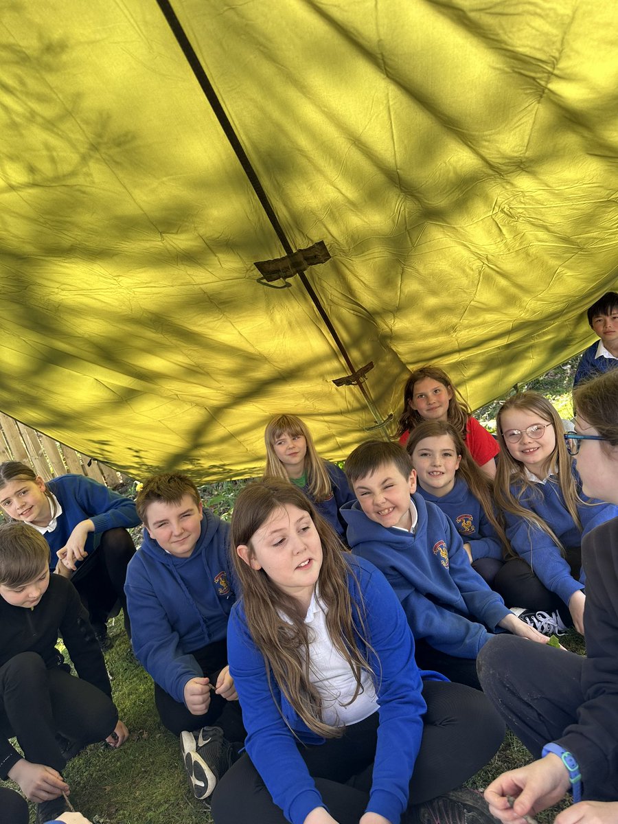 We built a den to listen to our new class novel, “The Wilderness War” by Julia Green.