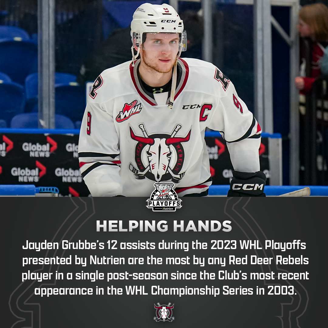 Jayden Grubbe is having a #WHLPlayoffs to remember!

<a href="/Rebelshockey/">Red Deer Rebels</a> | <a href="/NYRangers/">New York Rangers</a> | #FeedingTheFuture