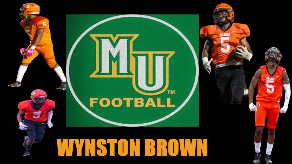 WynstonBrown's tweet photo. Excited to announce I’m 100% committed to Methodist University! Go Monarch’s!🟢🟡 https://t.co/l7NEVCqPVE