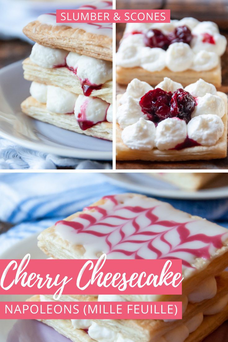 A take on the traditional layered French puff pastry dessert, using a variation on no-bake cheesecake and sour cherries.

Read more: lttr.ai/AAtK4

#SourCherries #CherryCheesecake #Napoleons