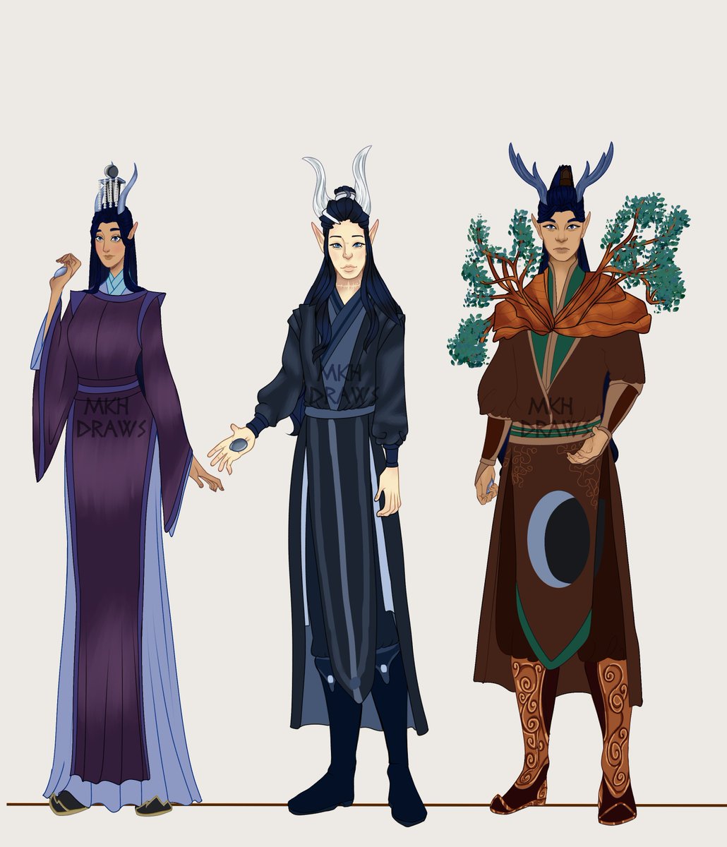 MKH_Draws's tweet photo. Lunar Triplets https://t.co/7nbnkLu7Ca