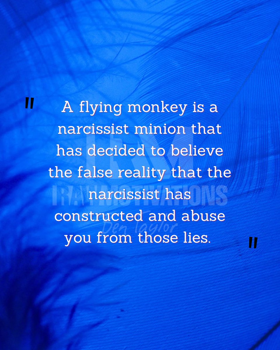 RawMotivations's tweet image. A flying monkey is a narcissist minion that has decided to believe the false reality that the narcissist has constructed and abuse you from those lies. - Ben Taylor

7day challenge for $7 and see yourself transform and break free from the abuse!

#narcissist #npd #flyingmonkey