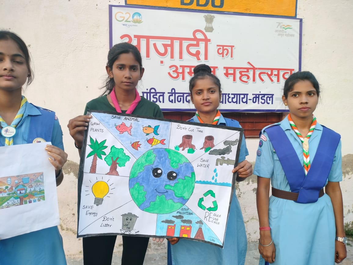 bsgnhq's tweet photo. *ईस्ट सेंट्रल रेलवे भारत स्काउट एंड गाइड जिला संघ डीडीयू  के लायंस ओपन ग्रुप(गाईड विंग)* द्वारा 17/04/23 को स्काउट डेन पर आजादी के अमृत महोत्सव ��े अंतर्गत *Lifestyle for the Environment*  पर आधारित कार्यक्रम का आयोजन किया गया। https://t.co/TyZoVLAtsO