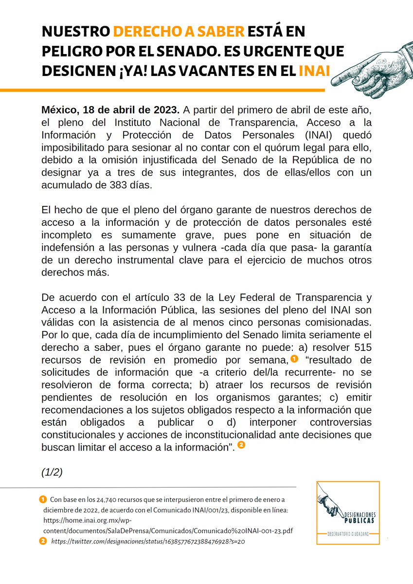 Designaciones tweet media