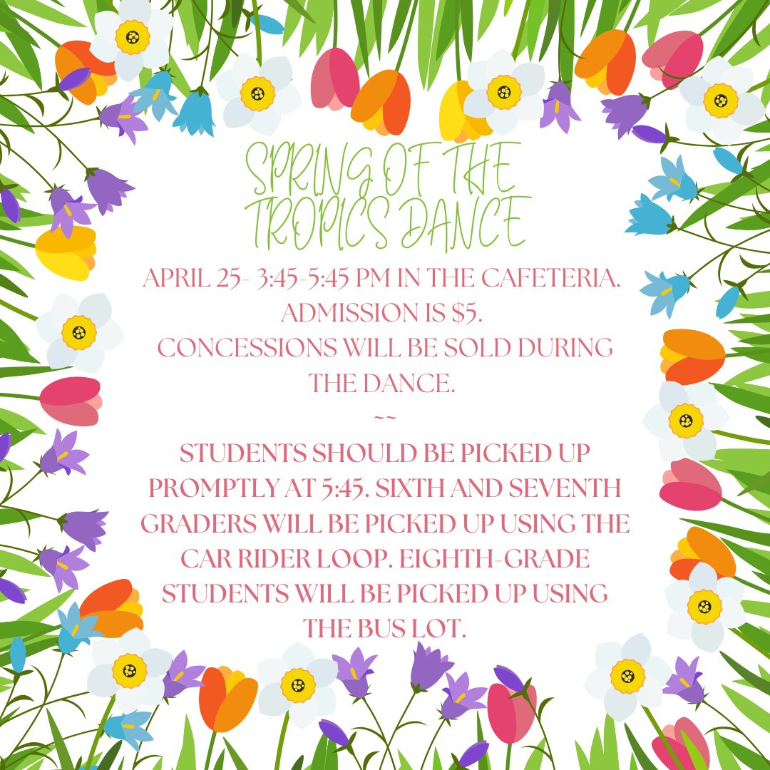 BlackWaterMS's tweet photo. Please note some important pick up information for next Tuesday's dance. We are looking forward to it! https://t.co/NFHgzsduSH