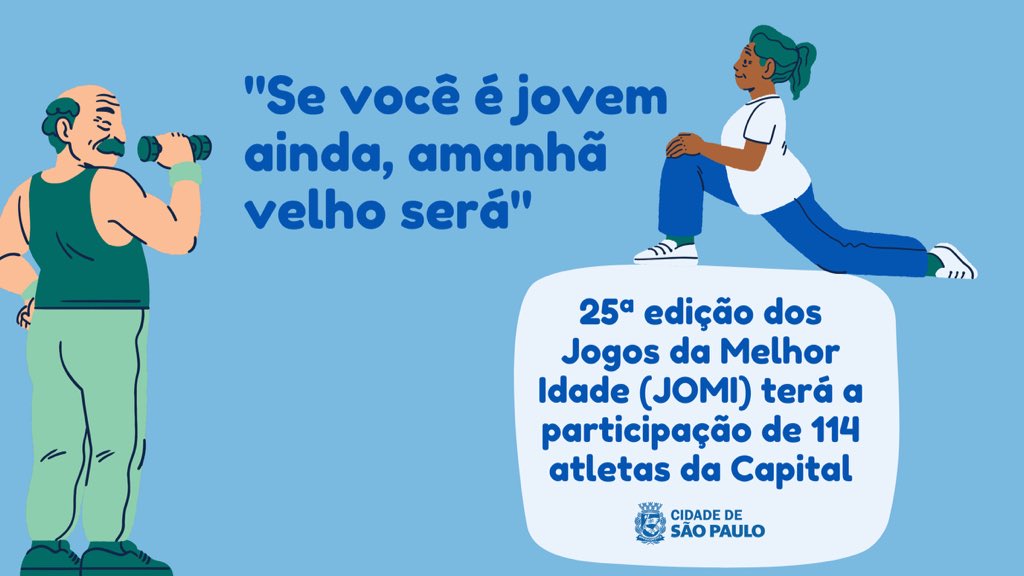 Cidade de São Paulo on X: Agora a coisa ficou séria! 👴 A 25ª edição dos  Jogos da Melhor Idade (JOMI) 2023 estadual começa hoje (18) e as promessas  da capital vão
