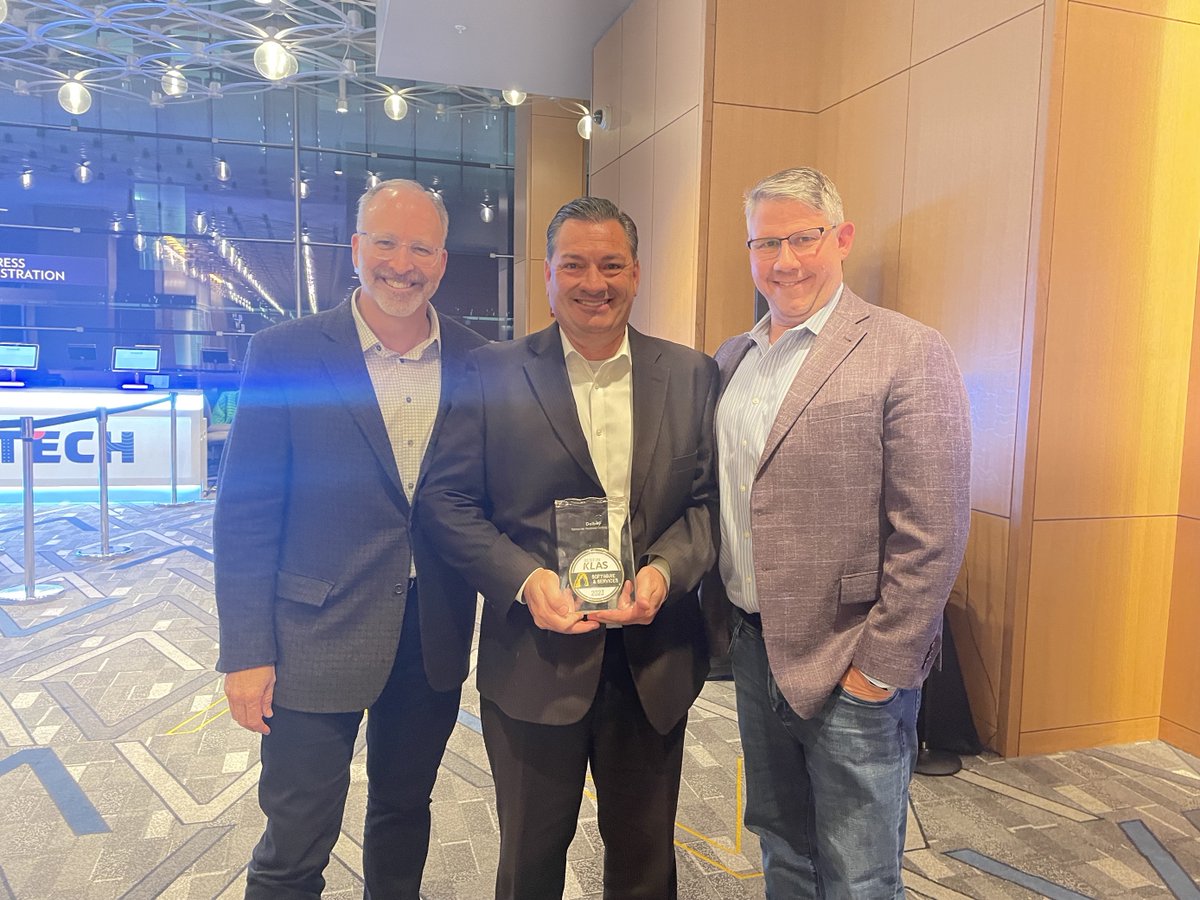 DolbeyFusion's tweet image. Last night, Mike, Matt and Tom celebrated winning Best in KLAS for #ComputerAssistedCoding at the 2023 @KLASResearch Awards ceremony. Thank you to all our partners who helped us achieve the #1 ranking for the 7th year in a row. #HIMSS23