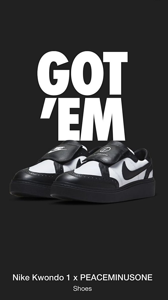 peaceminusss88's tweet photo. CRYY I FINALLY GOT EM @IBGDRGN 🌼
#KWONDO1 #KWONDO #PEACEMINUSONE #PMO #KIIIONDO #GDRAGON #지드래곤 #NikeKwondo #FreedomInFlow https://t.co/dLsWo3Gn0Y