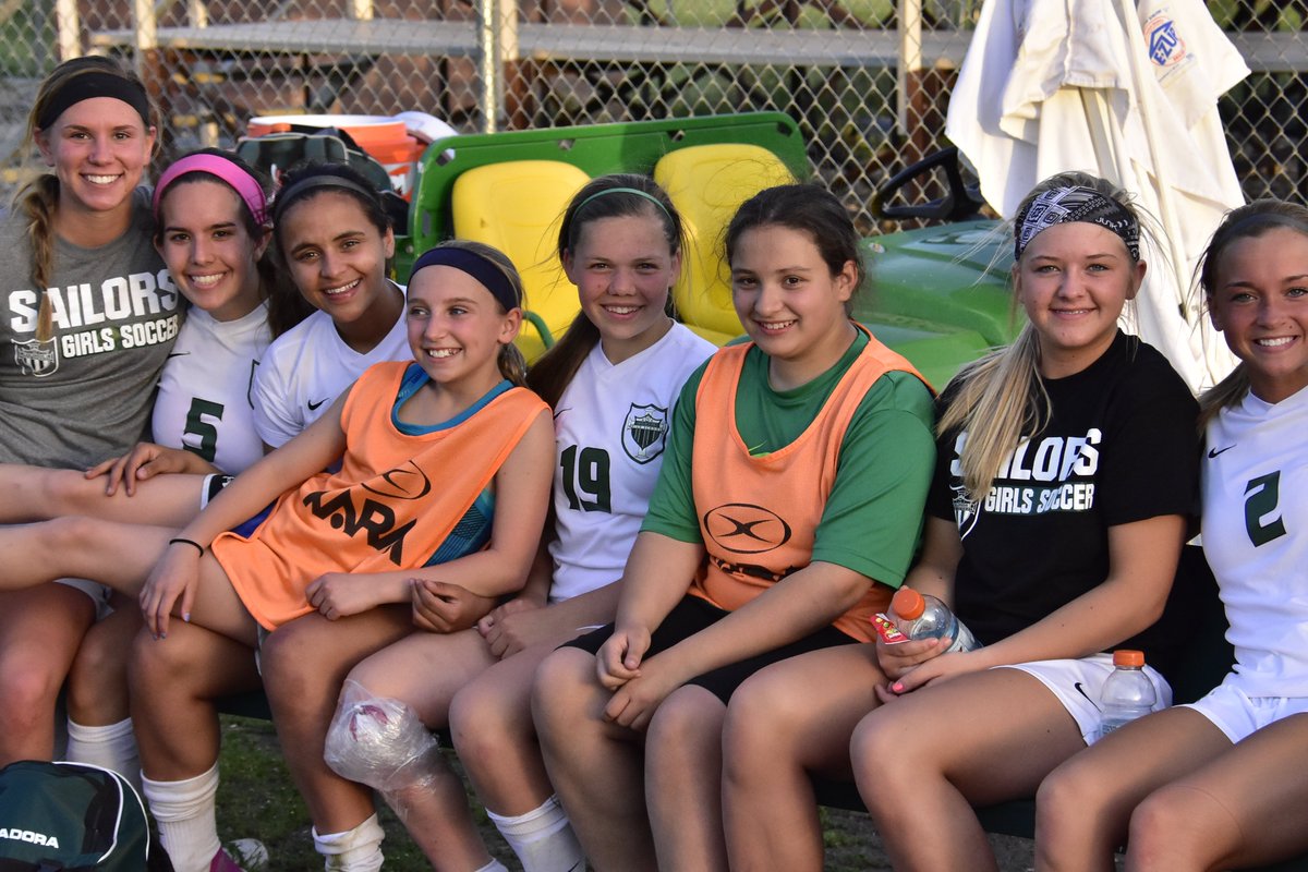 cbusgirlssoccer's tweet photo. Really cool to see some of these 'former' ball girls embrace the little gals working hard last night! Hopefully inspiring the next generation of Sailor soccer players! https://t.co/aENv5MysLa
