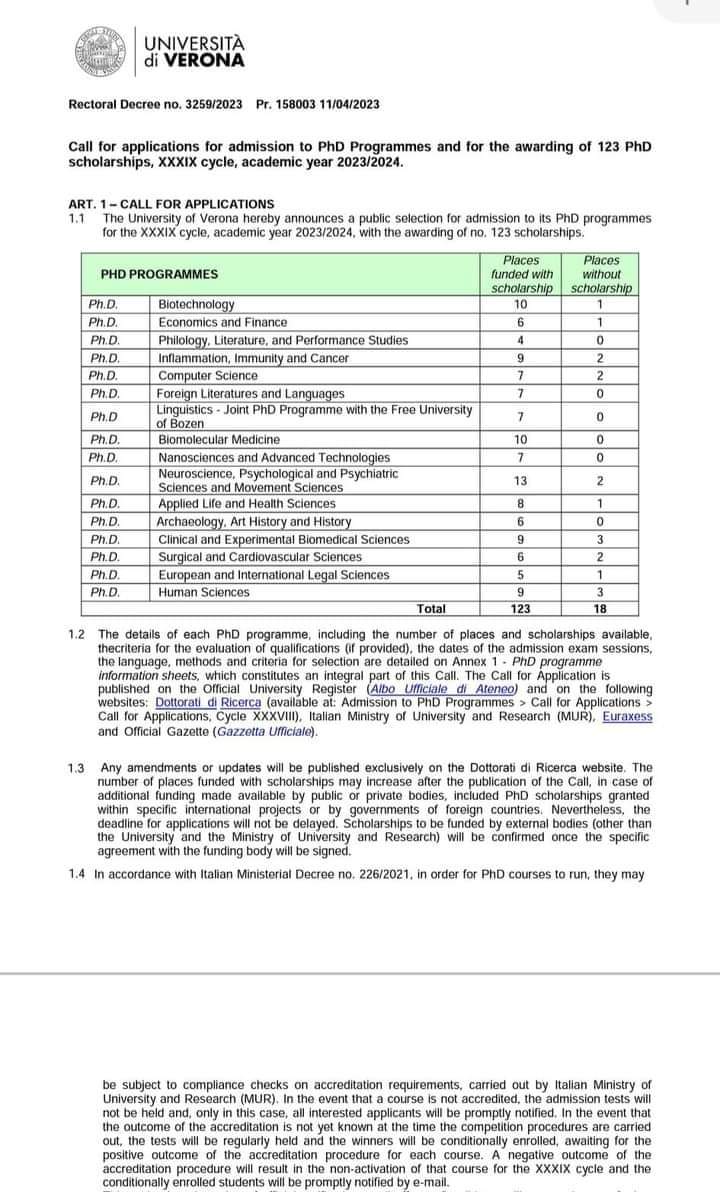 pakecofrontier's tweet photo. University of Verona , Italy
128 PhD opportunities
@AWKUMofficial @SOE_QAU
Applications for PhD positions at @dseunivr are now open. Deadline May 12. Two tracks: “Economics” and “Data Analysis and Finance”.
#Pakistan #economics #forum #Reaearch #PhD #scholarships https://t.co/QWXCaQgmok