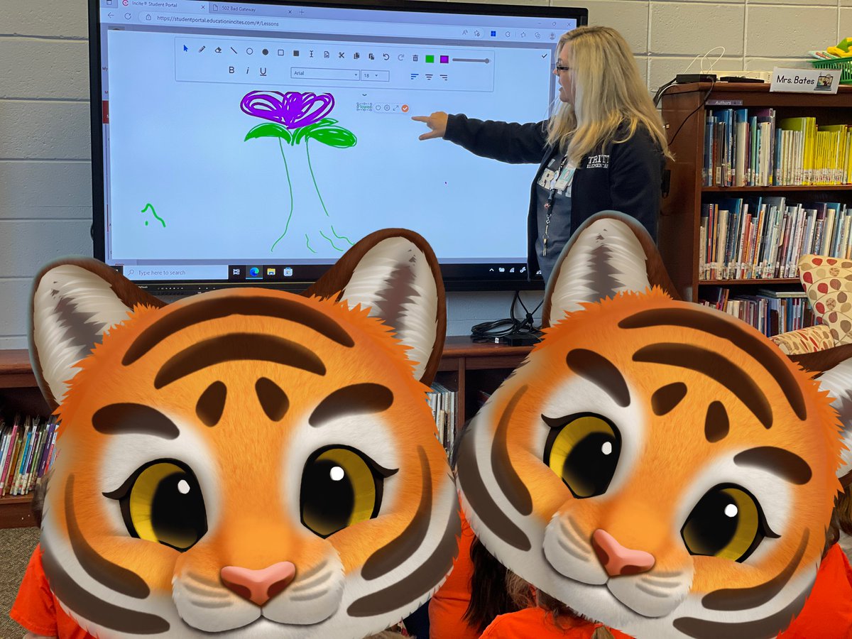 MsCharest's tweet photo. Drawing the parts of a plant in an assignment in #CTLSLearn with @jbates74 with @TrittSTEAM 🐯🐯🐯. #CobbInTech #LovetoLearnHere https://t.co/6iDXhdzpOu