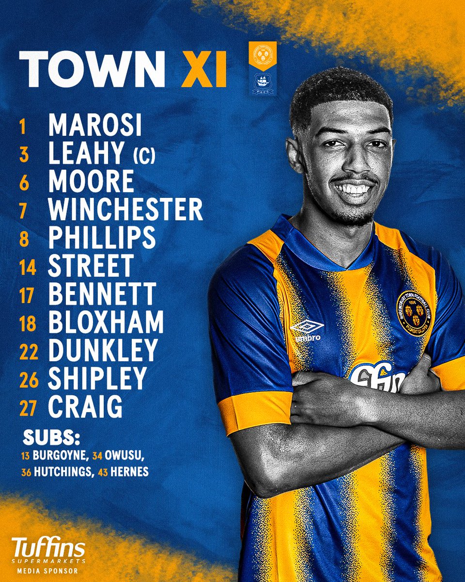 shrewsburytown's tweet photo. 📋 TEAM NEWS IS IN!

#Salop 🔷🔶 https://t.co/Ky9ToPpLFN