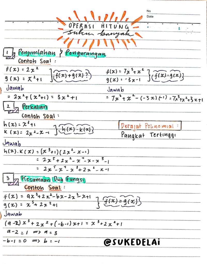 snbtfess's tweet photo. Catatan Kelas 11 : Suku Banyak ( Polinomial ) 🏃‍♀️✨

sumber : rg, materi sekolah
tags📚 : rangkuman, catatan, sekolah, SMA, ringkasan, matematika
by @sukedelai https://t.co/T19PXVt4TT