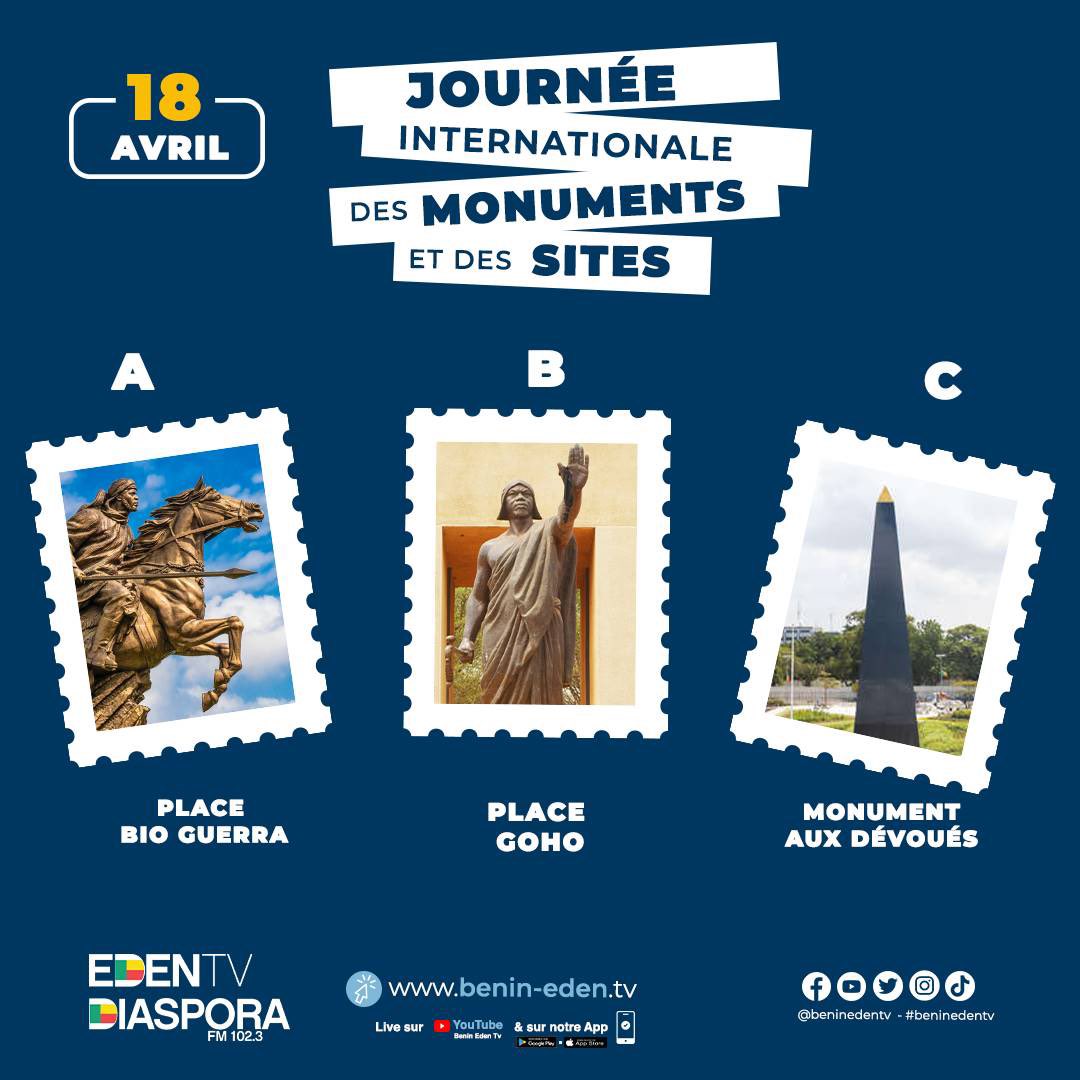 BeninEdenTV's tweet photo. « Dans quelle ville du Bénin se trouve chacun de ces sites et monuments ? »
#quiz #Edentv https://t.co/CiekKYNK1m