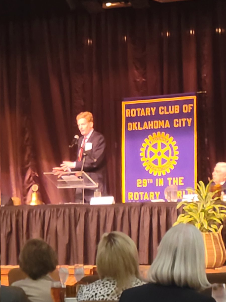 Joshua Landis from with OU speaking about the Middle East today <a href="/okcrotary/">Rotary Club of Oklahoma City</a> #ServiceAboveSelf
