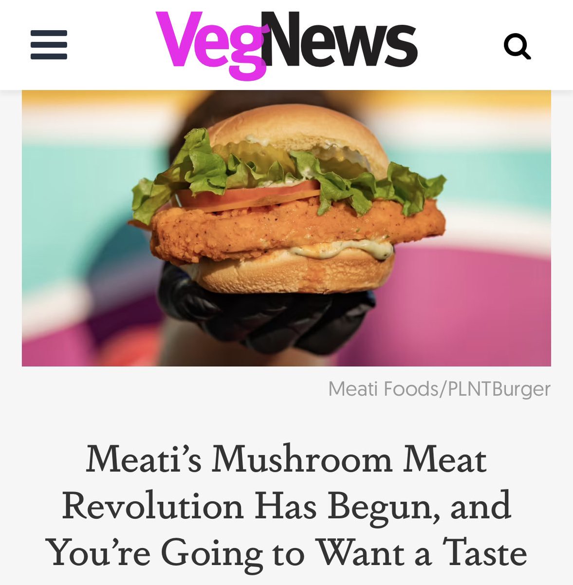PLNTBurger's tweet photo. Hot off the press!!🔥🍄❤️@meatifoods https://t.co/SSOe8ZozCh