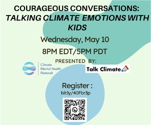 Break the silence. Join us! We're co-hosting a free webinar on how to talk with young people about climate change and the big emotions that come with it. Courageous Conversations: Talking Climate Emotions with Kids Wed. May 10, 8pm EDT Register here: bit.ly/40Fbr3p