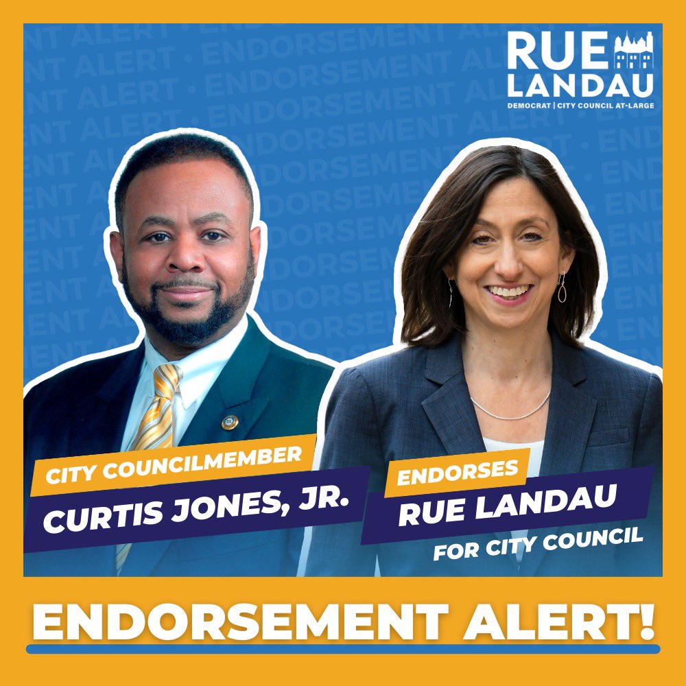 Thank you, <a href="/Mr_4thDistrict/">Councilmember Curtis Jones Jr.</a>, for your endorsement! (3/8)