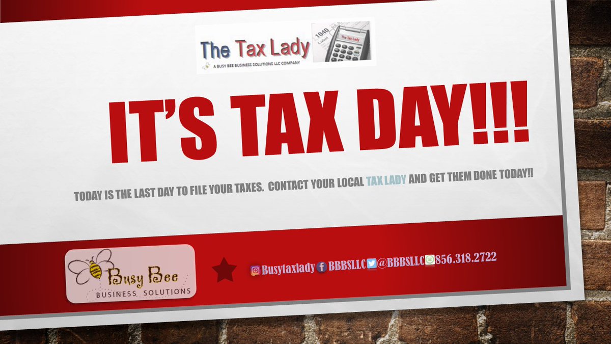BBBSLLC's tweet photo. #TaxDay2023 https://t.co/0W99hYPj9l