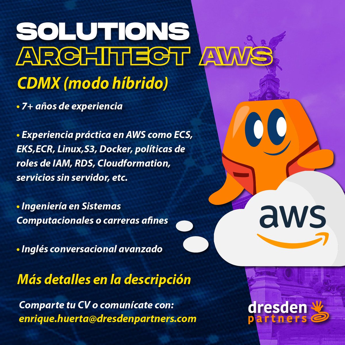 DresdenPartners's tweet photo. ✅Contamos con una vacante para Solution Architect AWS, en la CDMX (modo remoto): https://t.co/pRjHXOuzIX

✅Envía tu CV y consulta más detalles con Enrique Huerta:
https://t.co/1POkhjDg0J

#EmpleosTI #ITJobs #BolsasDeTrabajo #DresdenPartners #Mexico #VacantesTI #nuevotrabajo https://t.co/isHzg4qZFn