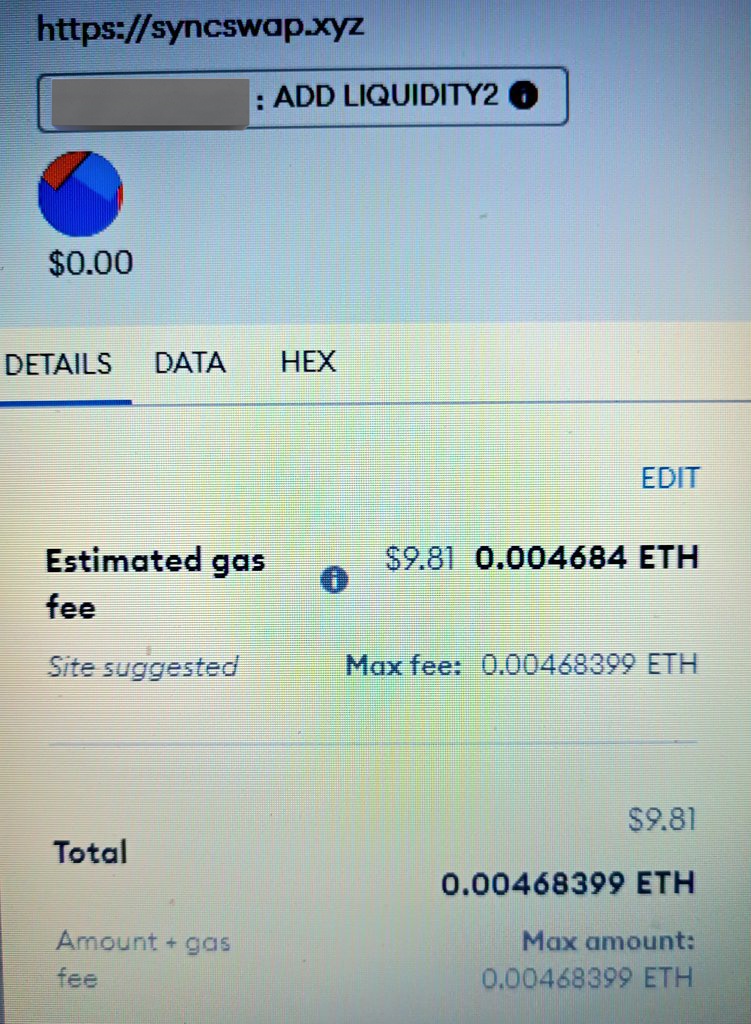 Abhishek_J97's tweet photo. Ok @syncswap 🥲🫡 https://t.co/ypx6sqWFJi
