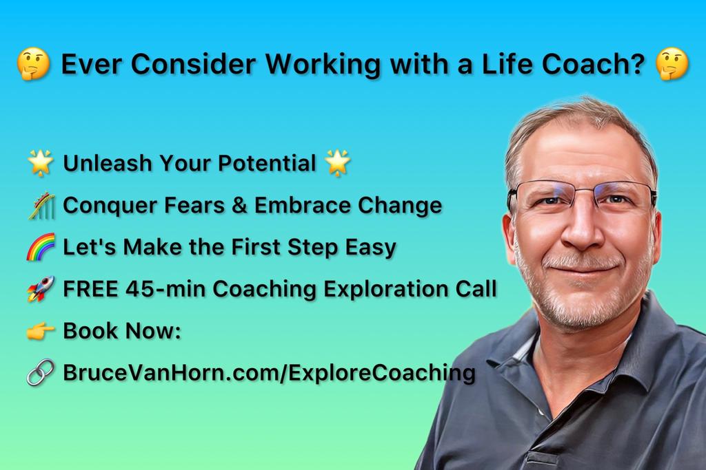 BruceVH's tweet photo. 🤗 Overwhelmed by the thought of working with a life coach? Don't worry, I've got your back! Let's ease into it with a FREE 45-min call, so we can ensure we're the perfect fit for each other. 🌟 https://t.co/Bq3ZcxgkG0
#CoachingConnection #LifeCoaching https://t.co/rvcHvWU6eP