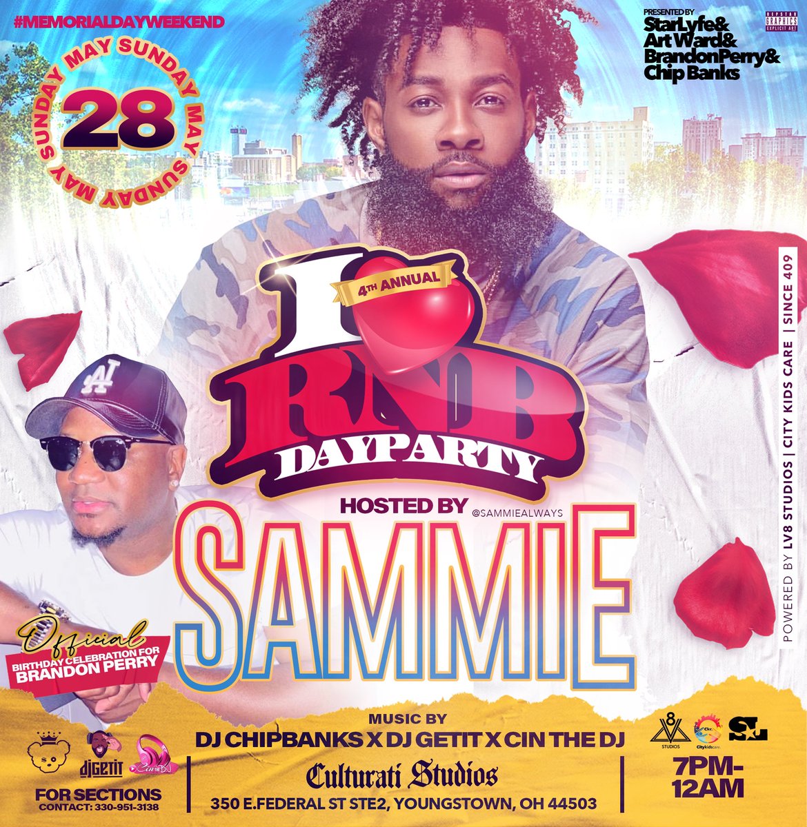 ChipBanks's tweet photo. The BIGGEST Memorial Day Weekend Event returns!! 4th Annual “I ❤️ R&B Day Party” Sunday May 28th, HOSTED BY: SAMMIE!! We celebrating LIFE for my dog BP!! - Tickets OFFICIALLY go on sale Thursday April 20th visit https://t.co/qNnfavXuQ5 for details!! #ILoveRB #MemorialDayWeekend https://t.co/BfpnrmTTsk