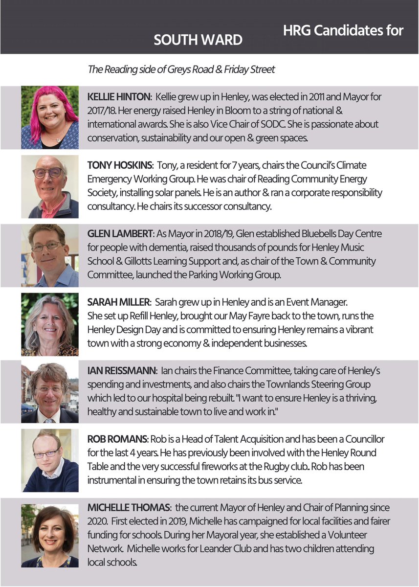 henleyresidents's tweet photo. Faces you know. People you trust. Vote #HRG #workingforHenley #supportingHenley https://t.co/szscJLsg2k