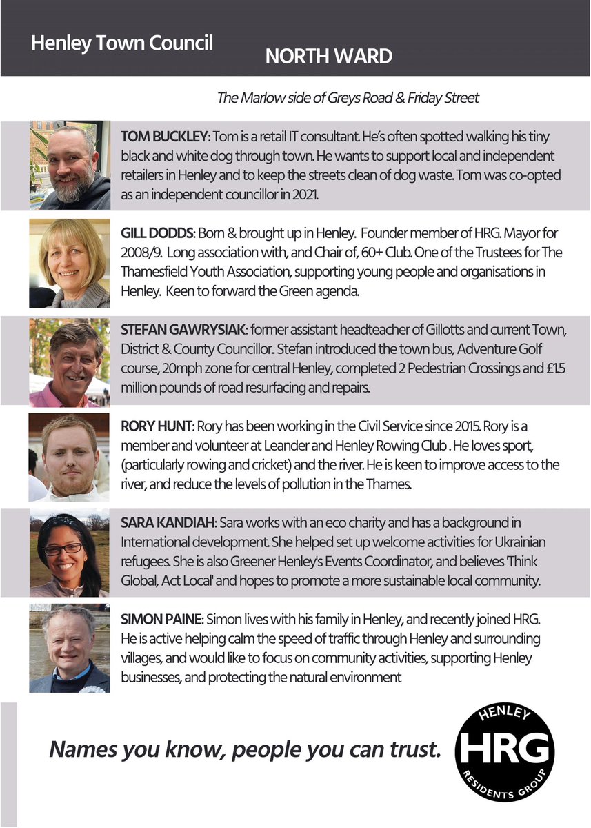 henleyresidents's tweet photo. Faces you know. People you trust. Vote #HRG #workingforHenley #supportingHenley https://t.co/szscJLsg2k