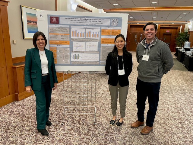 LLUMedSchool's tweet image. Faculty members and a medical student recently presented on Loma Linda University’s unique medical school curriculum centered on teaching resilience and whole person care at the 2023 Conference of Medicine and Religion. 

#LLUSMProud #SchoolofMedicine #SchoolofReligion