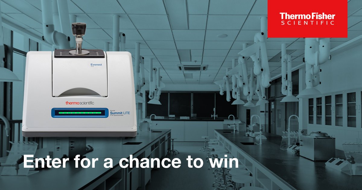 valdohora's tweet photo. Update your lab's capabilities with a new Fourier-transform infrared (FTIR) spectrometer! Enter our 'Celebrating Summit Research Grant Program' contest for a chance to win a Nicolet Summit Lite FTIR. Applications close 5/31, so submit today!

https://t.co/GSrnLYXHnW https://t.co/okJWNvO1Rq