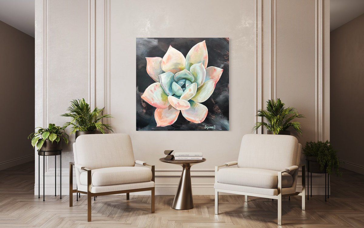Suzoopainta's tweet photo. Upgrade your office, lobby, bedroom, living room, cafe, …any place you want some beautiful original art made with joy and passion. 🖤
“Suki Suki Succulent”
48”x48”
Acrylic on canvas
#art #chicago #acrylicpainting https://t.co/F2vR0YFgMO