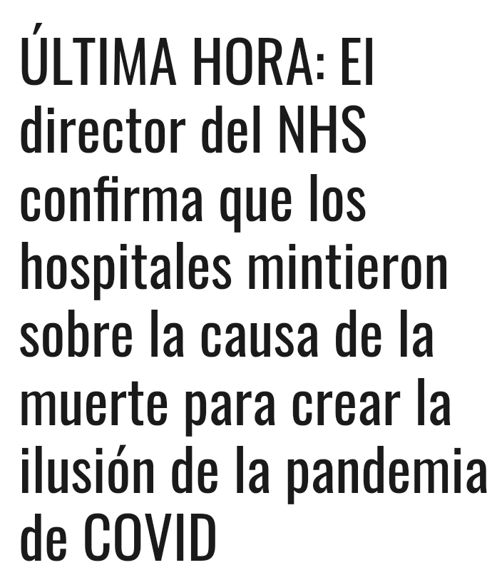 dejanirasilveir's tweet photo. 💥BOOOM💥SE DESTAPAN MÁS OLLAS💥

🚨ÚLTIMA HORA 🚨

El Director de NHS CONFIRMA que los Hospitales MINTIERON sobre la causa de la muerte para que creyeran que era por la PAN-DE-MIA de C0VID  👇😱

👉https://t.co/u3voYyHz1P https://t.co/3m1FyLptDH