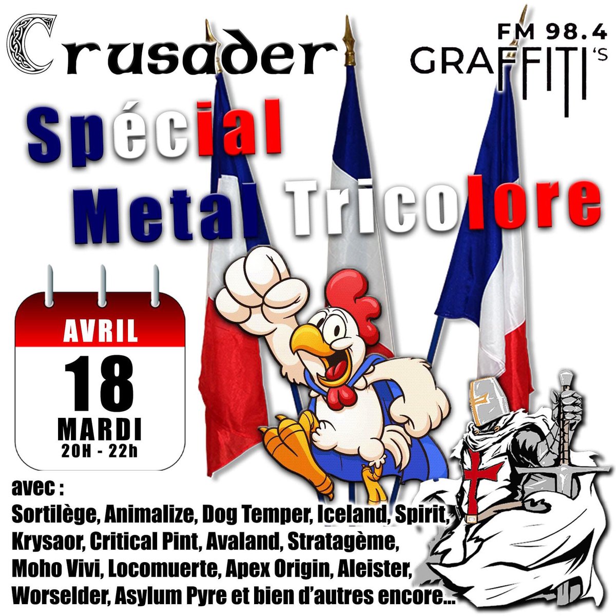 SpiritMetalBand's tweet photo. Ce soir sur #Crusader #fismes #Spirit #lechaos #heavymetal #frenchheavymetal #frenchhardrock https://t.co/qjV1A2ugPH