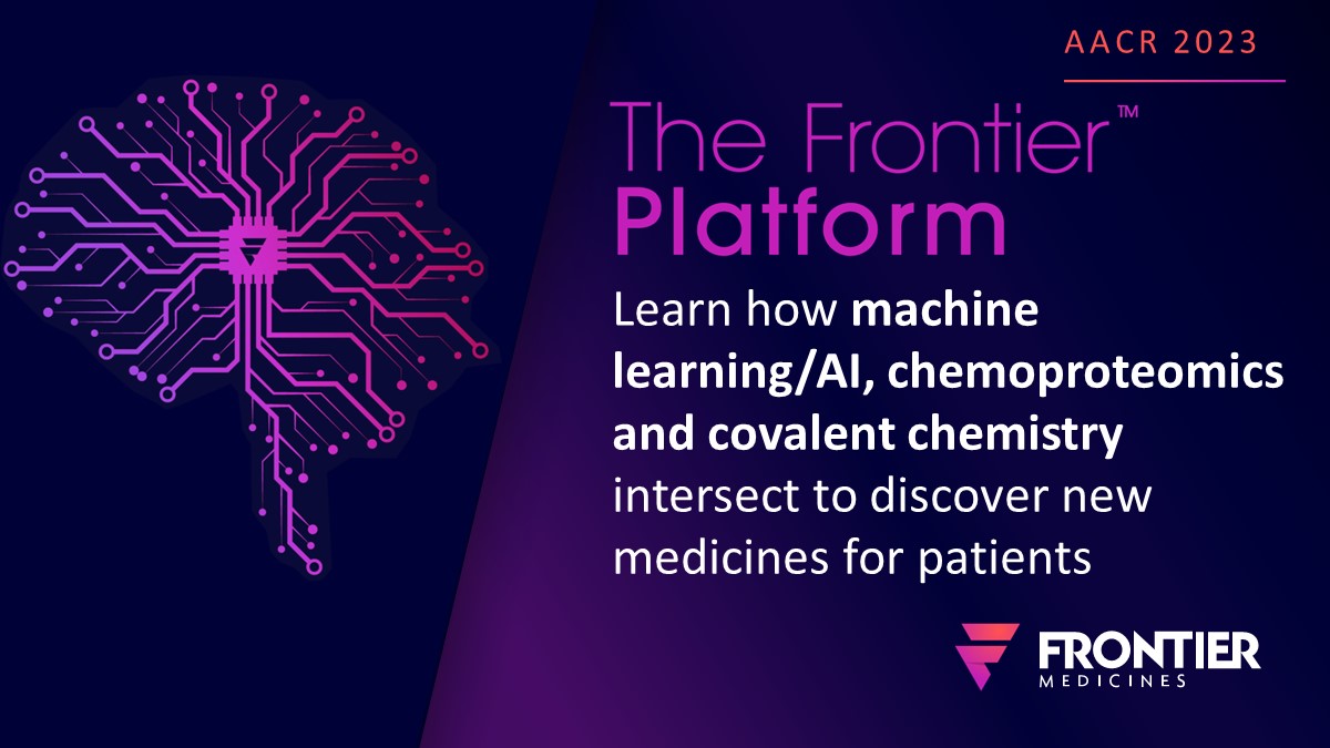Today at #AACR23, we’re talking about the Frontier™ platform, which gives us the tools to open new frontiers in drugging the undruggable. Visit poster 5333 (Section 30, Board 15). Learn more here: frontiermeds.com/science-platfo…