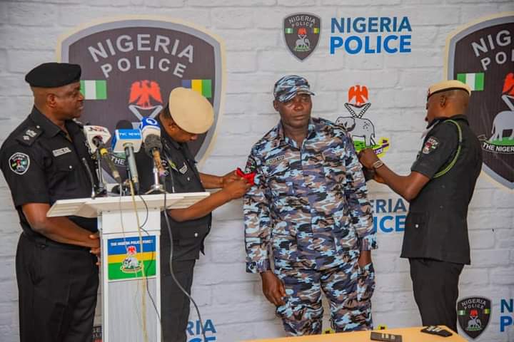 ParodySpokesman's tweet photo. @PoliceNG has reduced the rank of Inspector Adejoh Siaka seen in the video below beating a young man with a stick. His rank was reduced to Sergeant. https://t.co/hkj8t8qprA