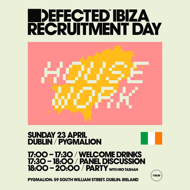 DefectedRecords's tweet photo. This month we’ll be hosting three registration sessions and mixers, on Sunday 23rd April in Dublin, which also includes a panel discussion on all things you need to know in Ibiza &amp; on Wednesday 26th April in Ibiza 🕺

All info can be found by clicking the link on the post 😉