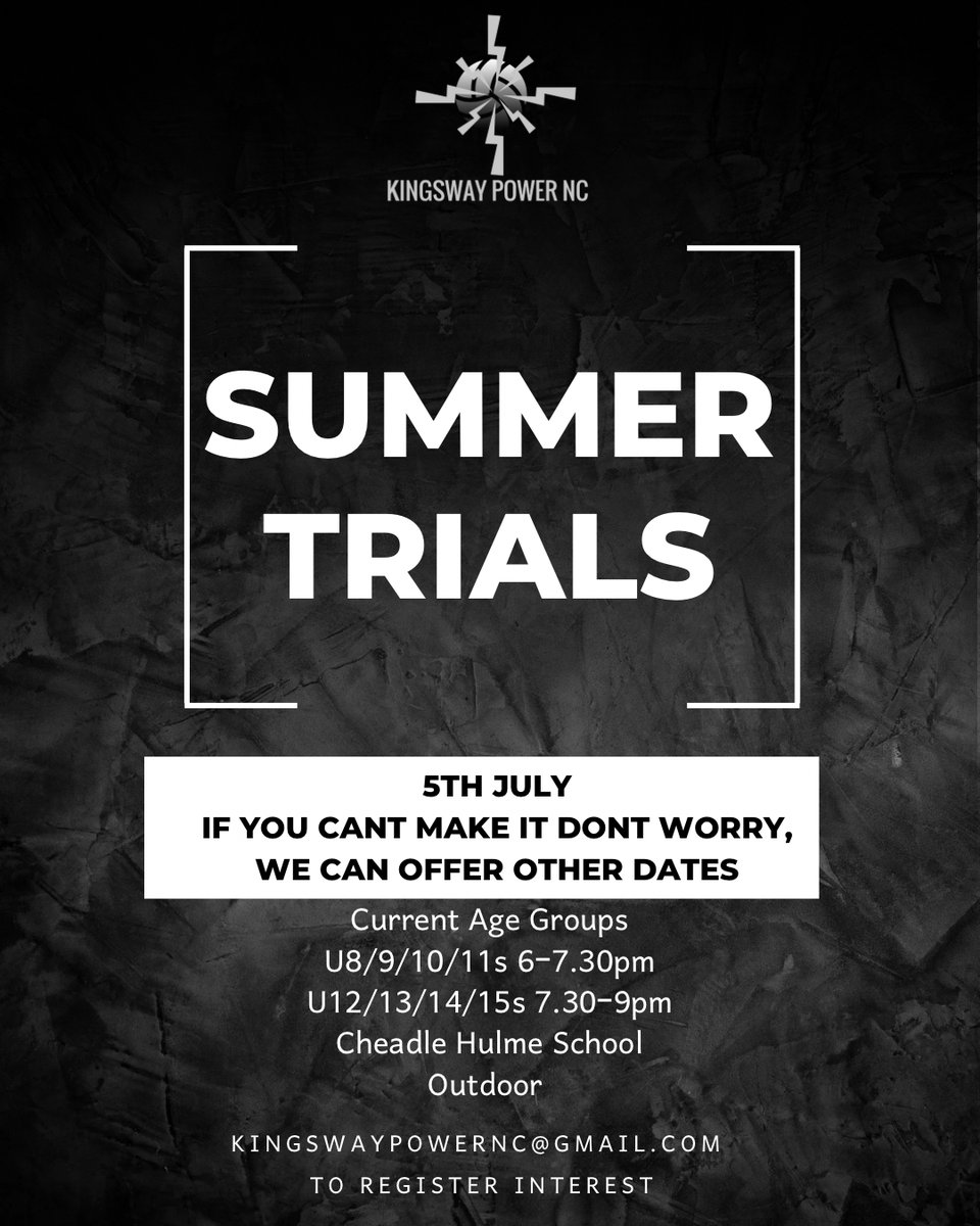 KingswayPowerNc's tweet photo. โผ๏ธSummer Trials โผ๏ธ
Scroll for info
Register your interest with kingswaypowernc@gmail.com
๐ค๐ค https://t.co/HxiWfqanbt