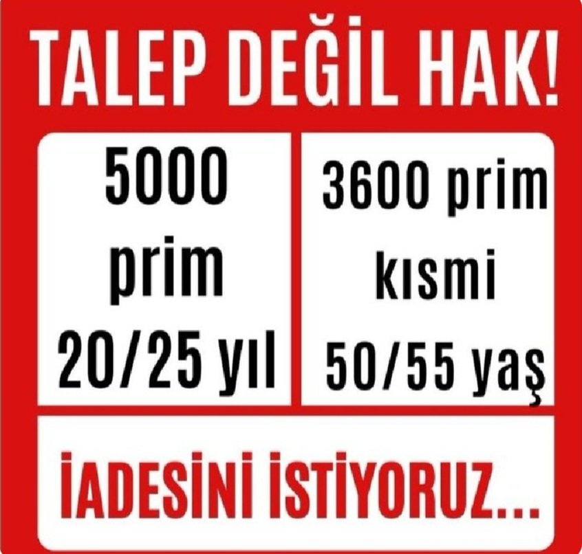 NihatTa38591486's tweet photo. Talebimiz net! 
Şartımız tek!

8 Eylül 1999 dan önceki haklarımızın,

Şartsız, kademesiz, formülsüz geri verilmesidir.!!
@RTErdogan
@kilicdarogluk
@vekilince
@meral_aksener
@fuatoktay 
@eczozgurozel
@vedatbilgn 
@Ahmet_
@FOXhaber
 #5000KısmiABOBağkur
#5000K
#OyVerirkenBunuHatırla https://t.co/gNClv3GpQO