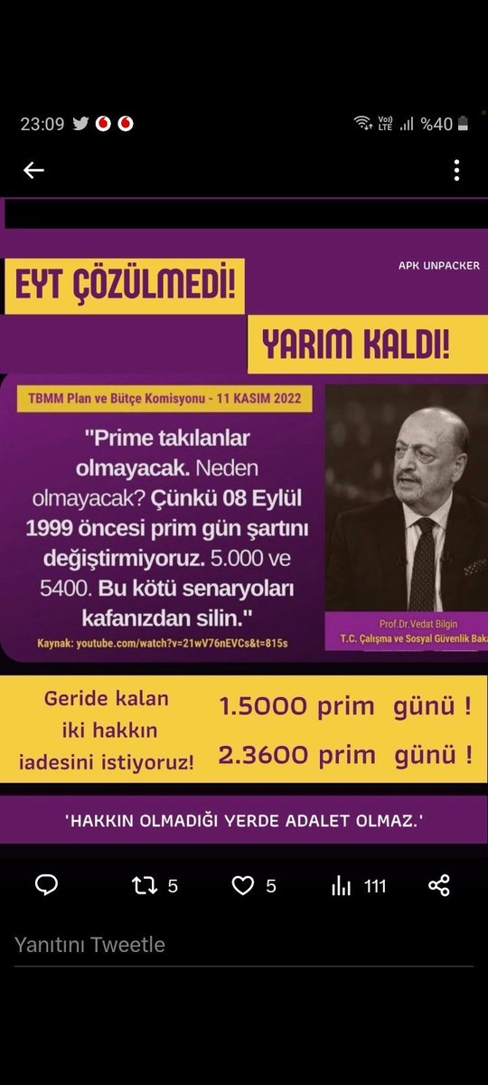 NihatTa38591486's tweet photo. Talebimiz net! 
Şartımız tek!

8 Eylül 1999 dan önceki haklarımızın,

Şartsız, kademesiz, formülsüz geri verilmesidir.!!
@RTErdogan
@kilicdarogluk
@vekilince
@meral_aksener
@fuatoktay 
@eczozgurozel
@vedatbilgn 
@Ahmet_
@FOXhaber
 #5000KısmiABOBağkur
#5000K
#OyVerirkenBunuHatırla https://t.co/gNClv3GpQO