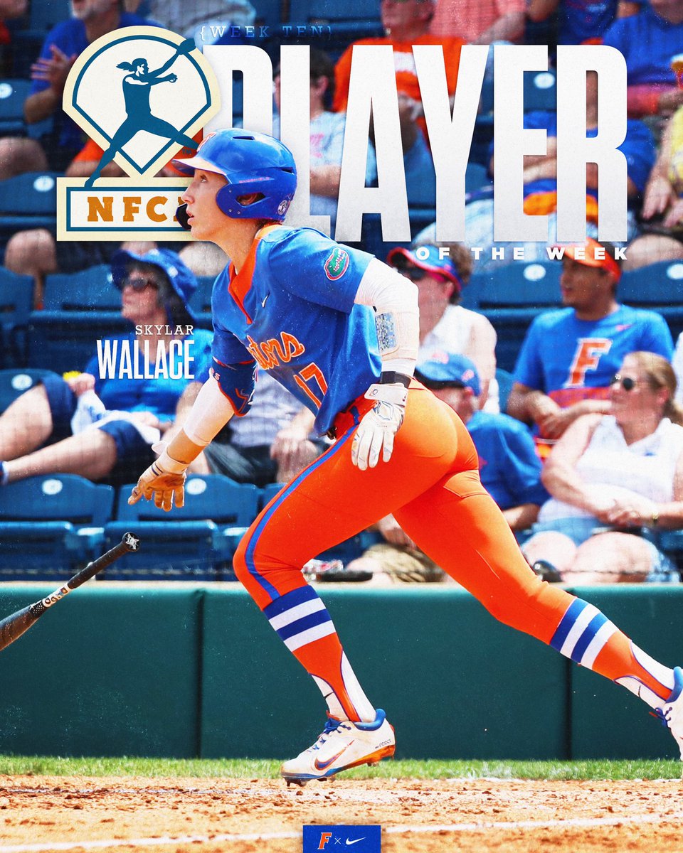 GatorsSB's tweet photo. .@Wallace2Skylar is your Louisville Slugger/@NFCAorg Player of the Week‼️ #GoGators https://t.co/cINfbbcuTk