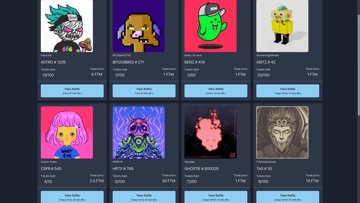 jpegooor's tweet photo. Gm Jpegooors,

Here are the raffles ending today - we have an #Astrokid and a #Bitgoblin.

We most certainly [do not] have our eyes on the Astrokid!

Buy raffle tickets or make your own raffle at https://t.co/6YV6bQvwON

#Fantom #FTM $FTM #NFT #FantomNFTs #NFTs https://t.co/tQZRGbkmx1