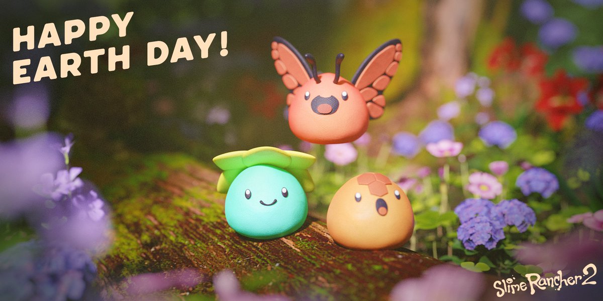 slimerancher's tweet photo. Happy Earth Day to all you Earthlings out there! 🦋 Remember to take care of the place that you call home 💖 https://t.co/8SmnyErBxP