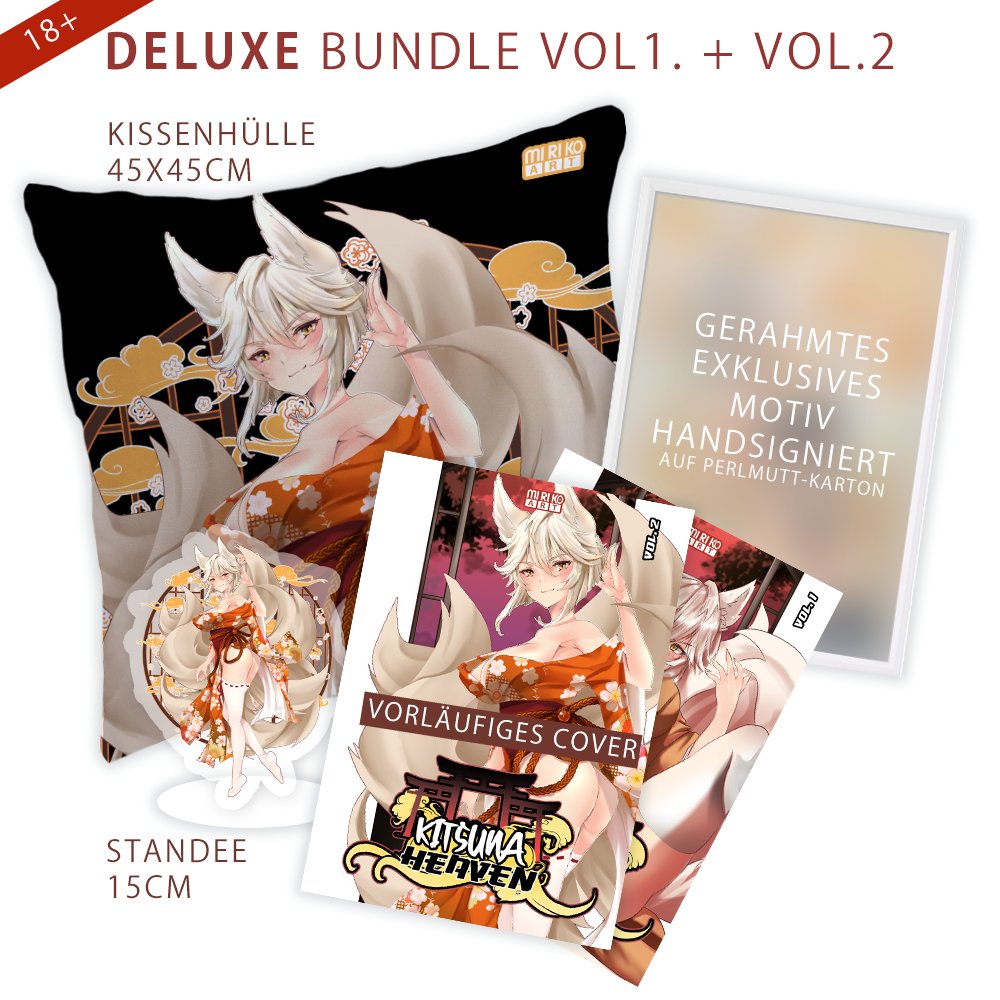 MirikoArt's tweet photo. 🦊Achtung! Jetzt wirds Heiß🥵!🦊
Ihr könnt ab sofort bis zum 15.5 meinen Manga Kitsuna Heaven Vol.2 vorbestellen . Mich würde es freuen wenn möglichst viele mich unterstützen! ist möglich dort. Auf die Plätze fertig los!!!
https://t.co/4MfsII8M6O
#mangapreorder #kitsune #manga https://t.co/aYWyO966RU