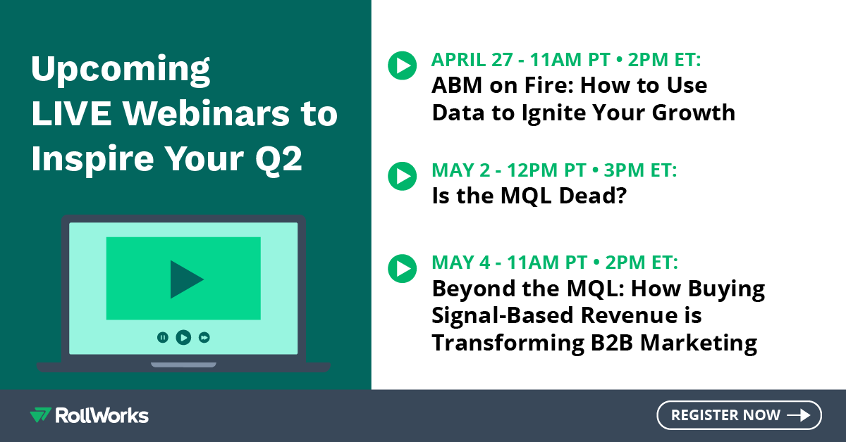 Join our expert-led webinar series, "Level Up Your Q2: ABM Expert-led Webinar Series," and gain insights on how to capture more revenue in less time. 💰 Plus, register for all 3 webinars and enter to win a prize! 🎁 
🔗Register now:  bit.ly/3UvmWId
 #ABM #giveaway
