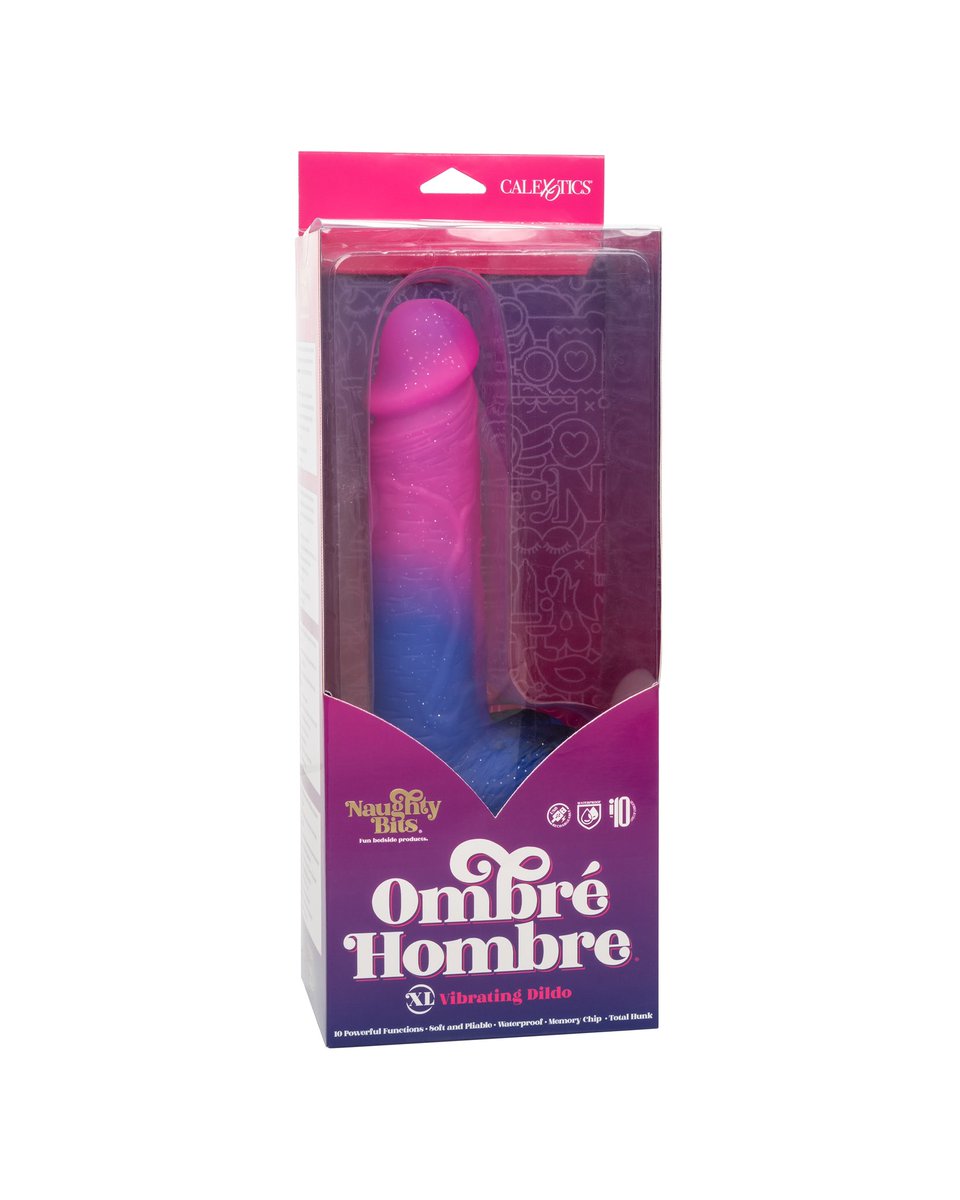 RealNaughtyBits's tweet photo. Out super-popular Ombré Hombre now comes in EXTRA LARGE. For when you need a little more hunk for your junk. It’s soft and glittery with 10 indulgent vibration settings for a truly realistic penetration experience. Available now! @calexotics https://t.co/Vp6lKKcbEw