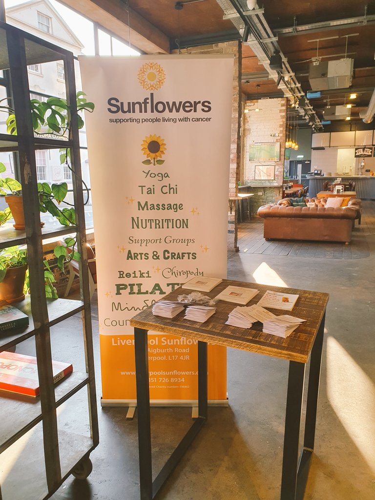 We're at PINS Social Club tonight where the team are donating all games to Sunflowers. They offer us a vital bit of visibility to a younger demographic who may be coping with a long term condition or cancer or at University far away from home  🌻🌻