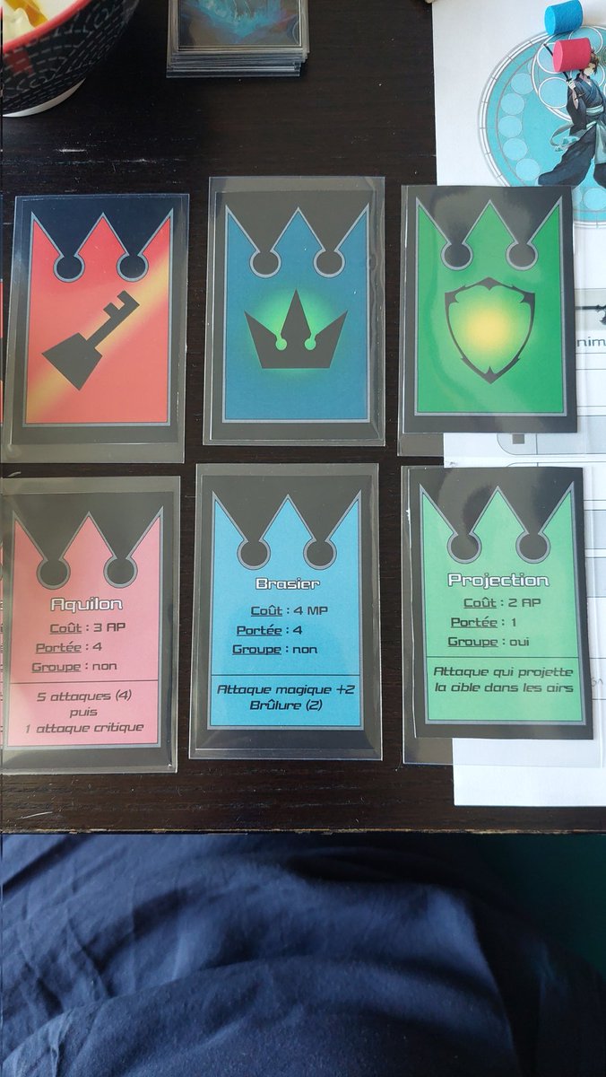 FloraCoquelicot's tweet photo. Game upgrade!
Since this is set up in Chi/UX, we have cards for our attacks, as well as for the status changes, a skill tree to spend the AP gained by levelling up, and of course the Moogle shop has a list of what we can buy!

So proud of our DM for crafting all these things ❤️ https://t.co/4UF6R8FD0t